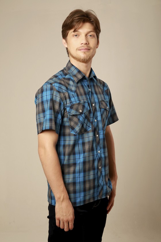 Camisa vaquera de cuadros| KƎ Casual Wear