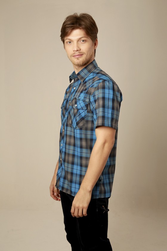 Camisa vaquera de cuadros| KƎ Casual Wear