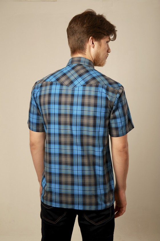 Camisa vaquera de cuadros| KƎ Casual Wear