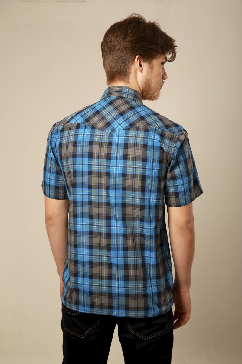 Camisa vaquera de cuadros| KƎ Casual Wear